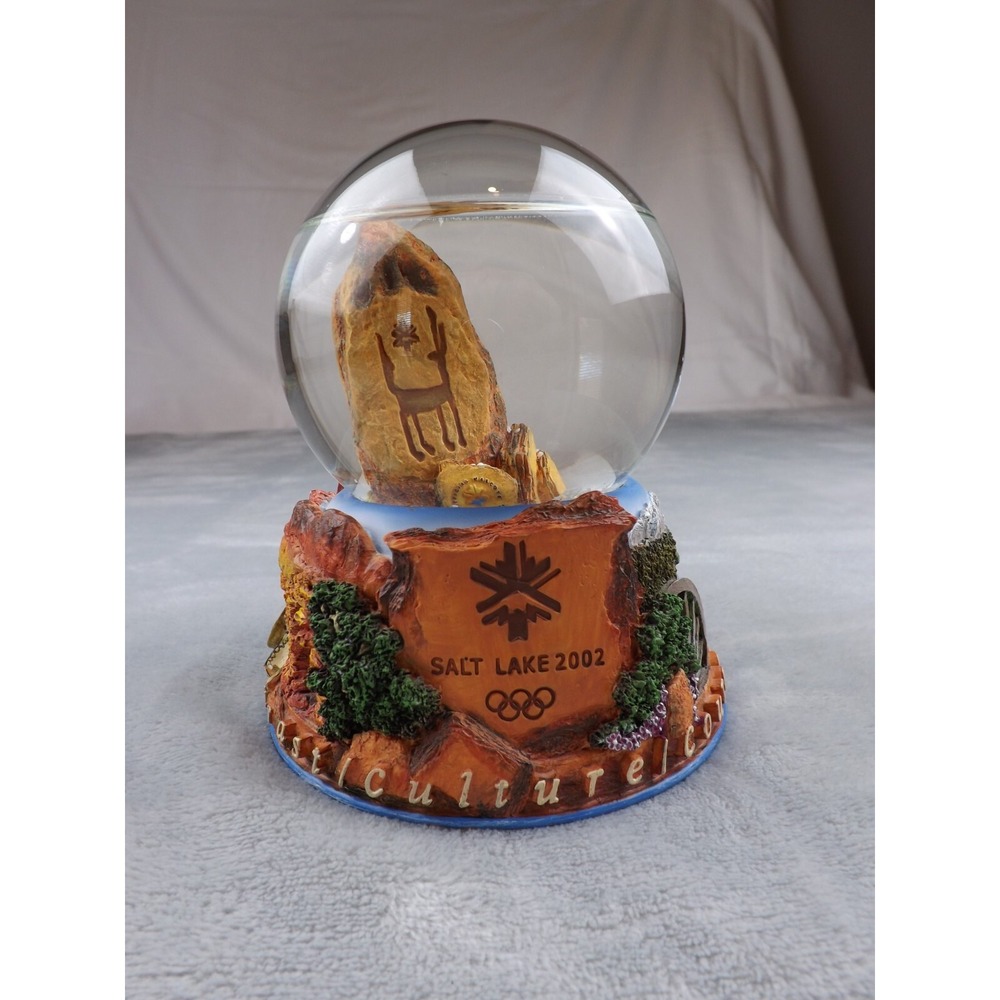Salt Lake City 2002 Olympic Winter Games Snow Globe‎ Rare Vintage Collectibles